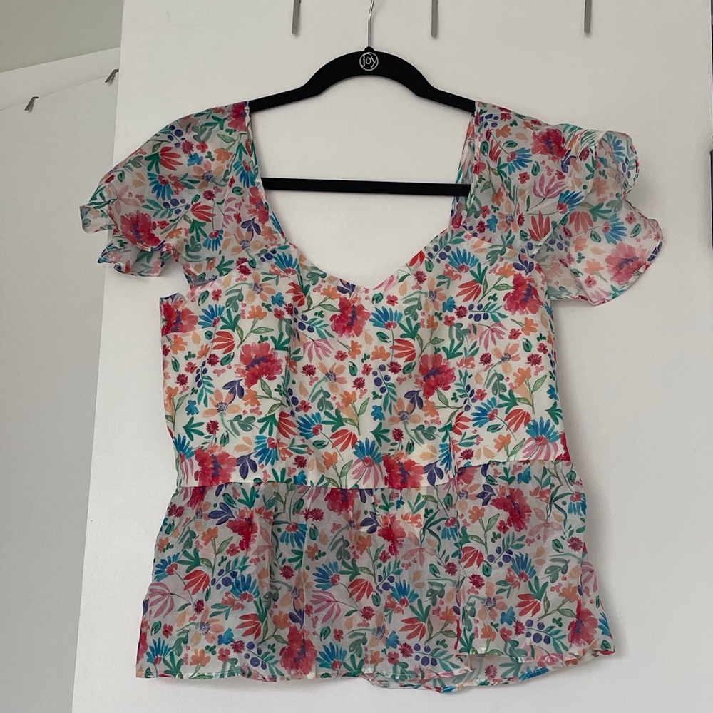 NWT Sezane cotton/silk blouse size 36 (equivalent of small)